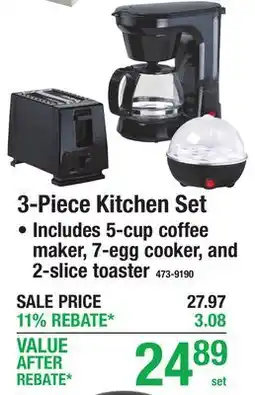 Menards 3-Piece Kitchen Set offer