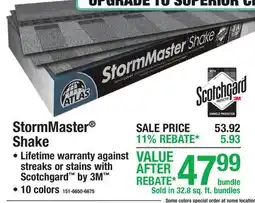 Menards StormMaster Shake offer