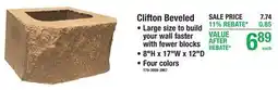 Menards Clifton Beveled RETAINING WALL BLOCKS offer
