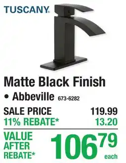 Menards Matte Black Finish offer