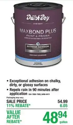 Menards Dutch Boy MAXBOND PLUS PAINT & PRIMER offer