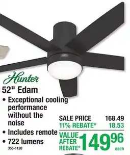 Menards Hunter 52 Edam offer