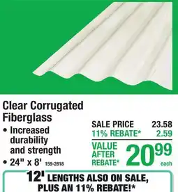 Menards Clear Corrugated Fiberglass offer