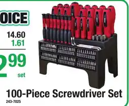 Menards 100-Piece Screwdriver Set offer