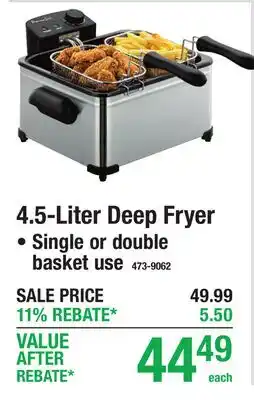 Menards 4.5-Liter Deep Fryer offer