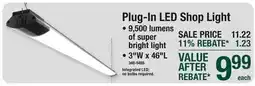 Menards Plug-In LED Shop Light offer