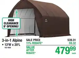 Menards 3-in-1 Alpine offer