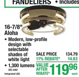 Menards 16-7/8 Aloha offer