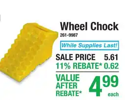 Menards Wheel Chock offer