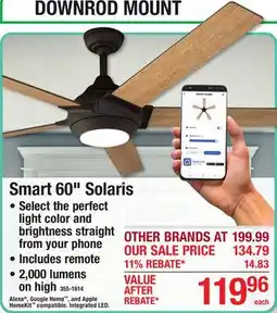 Menards DOWNROD MOUNT Smart 60 Solaris offer