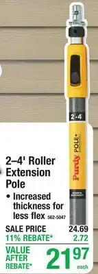 Menards 2-4' Roller Extension Pole offer