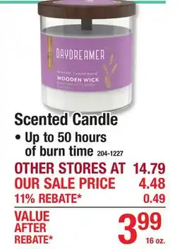 Menards Scented Candle offer