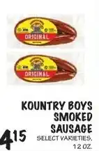 Foodarama Kountry Boys smoked sausage offer