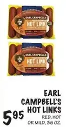 Foodarama Earl Campbell's hot links offer