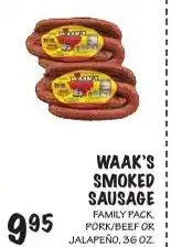 Foodarama Waak's smoked sausage offer