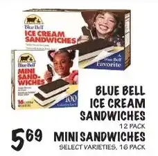 Foodarama Blue Bell ice cream sandwiches offer