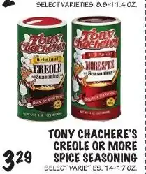 Foodarama Tony Chachere's Creole or More Spice Seasoning offer