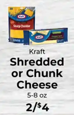 Sunset Foods Kraft shredded or chunk cheese offer