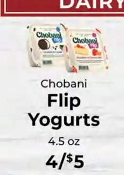Sunset Foods Chobani Flip Yogurts offer
