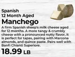 Sunset Foods Spanish Manchego offer