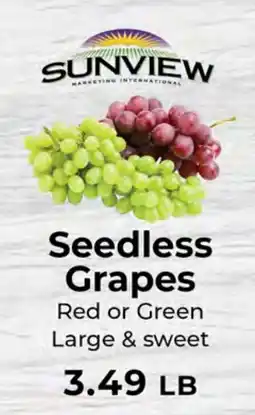 Sunset Foods Sunview seedless grapes offer
