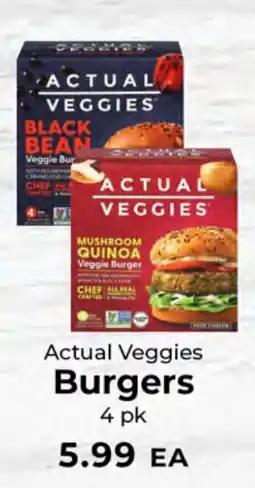 Sunset Foods Actual Veggies Burgers offer