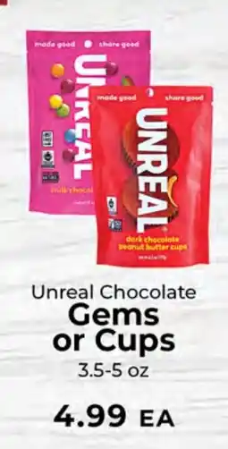 Sunset Foods Unreal Chocolate Gems or Cups offer