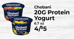 Sunset Foods Chobani 20G Protein Yogurt offer