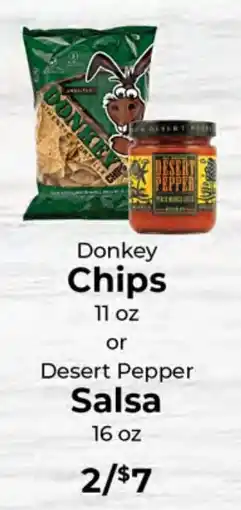 Sunset Foods Donkey Chips or Desert Pepper Salsa offer