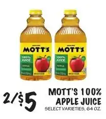 Foodarama Mott's 100% apple juice offer