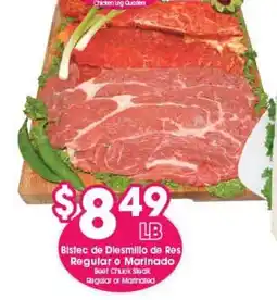 Arteagas Food Center Beef Chuck Steak offer