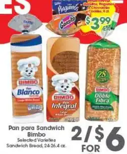 Arteagas Food Center Pan para Sandwich Bimbo offer