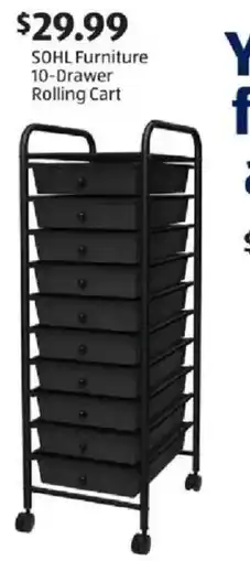 Aldi Sohl furniture 10-drawer rolling cart offer