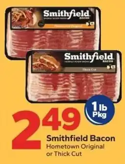 Save a Lot Smithfield Bacon Hometown Original or Thick Cut offer
