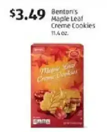 Aldi Benton's maple leaf creme cookies offer