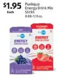 Aldi Puraqua Energy Drink Mix Sticks offer