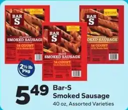Save a Lot Bar-S Smoked Sausage offer