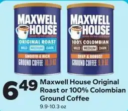 Save a Lot Maxwell House Original Roast or 100% Colombian Ground Coffee offer