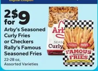 Arby's Seasoned Curly Fries or Checkers Rally's Famous Seasoned Fries