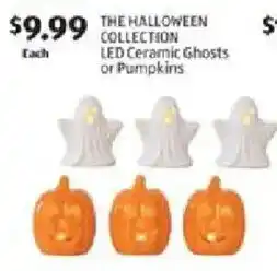 Aldi The halloween collection led ceramic ghosts or pumpkins offer