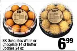 Super King Markets SK Quequitos White or Chocolate 14 ct Butter Cookies 24 oz offer