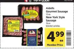 Safeway Aidells Gourmet Sausage offer