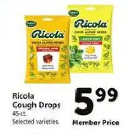Safeway Ricola Cough Drops offer