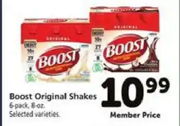 Safeway Boost Original Shakes offer