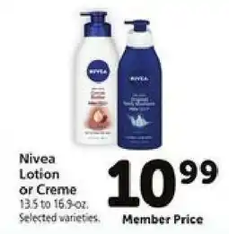Safeway Nivea Lotion or Creme offer