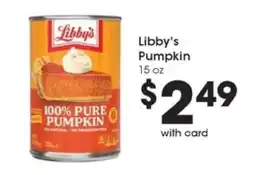 Pick'n Save Libby's Pumpkin offer