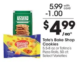Kroger Tate's Bake Shop Cookies offer