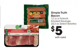 Kroger Simple Truth Bacon offer