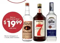 Kroger Tito's or Jose Cuervo Silver offer