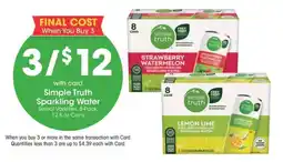 Kroger Simple Truth Sparkling Water offer